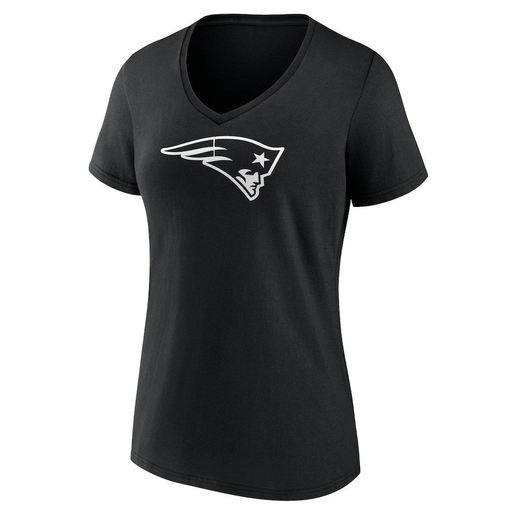 New England Patriots  Women's Personalized Name & Number Monochrome V-Neck T-Shirt