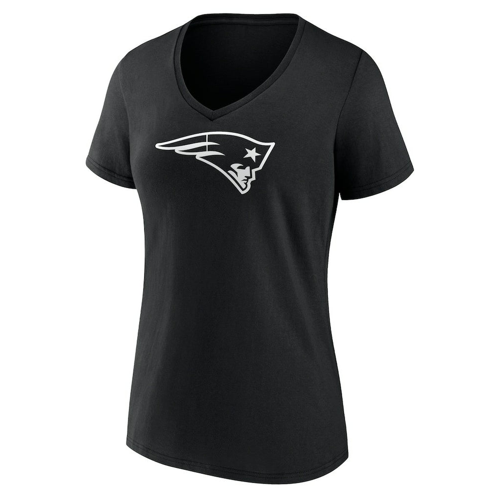 New England Patriots  Women's Personalized Name & Number Monochrome V-Neck T-Shirt
