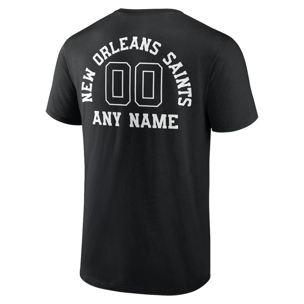 New Orleans Saints  Personalized Name & Number Monochrome T-Shirt