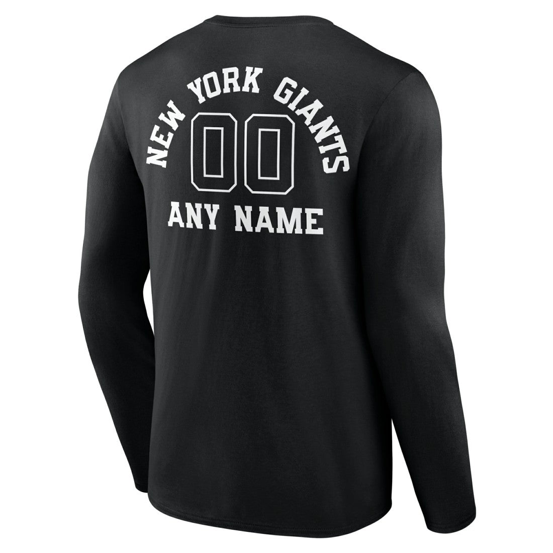 New York Giants  Personalized Name & Number Monochrome Long Sleeve T-Shirt