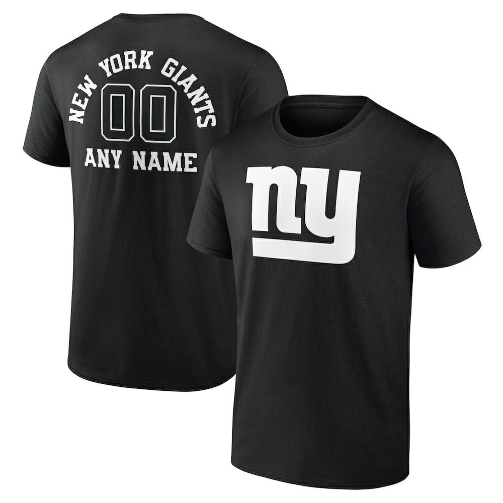 New York Giants  Personalized Name & Number Monochrome T-Shirt