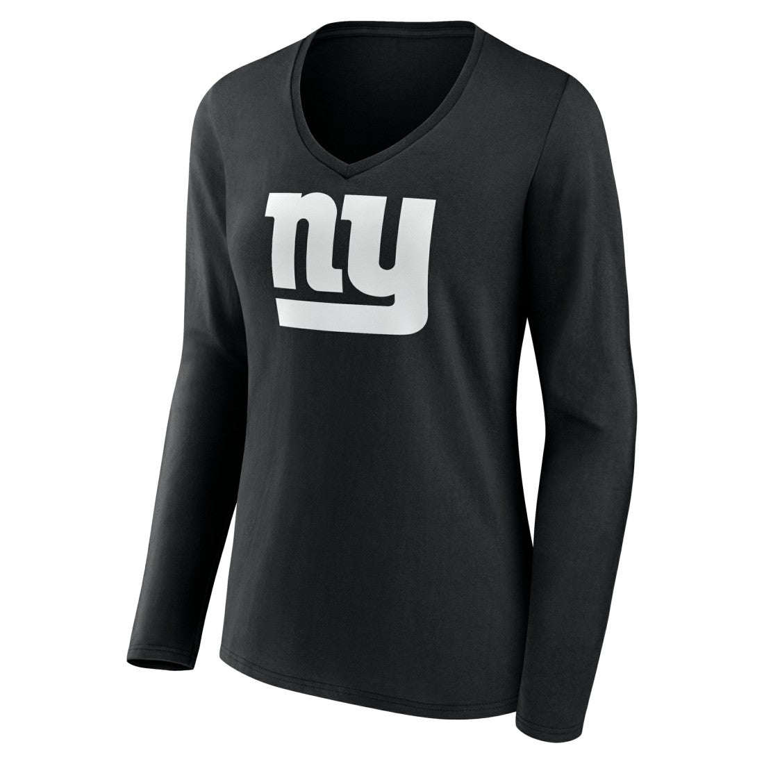 New York Giants  Women's Personalized Name & Number Monochrome Long Sleeve V-Neck T-Shirt