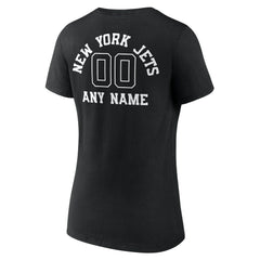 New York Jets  Women's Personalized Name & Number Monochrome V-Neck T-Shirt