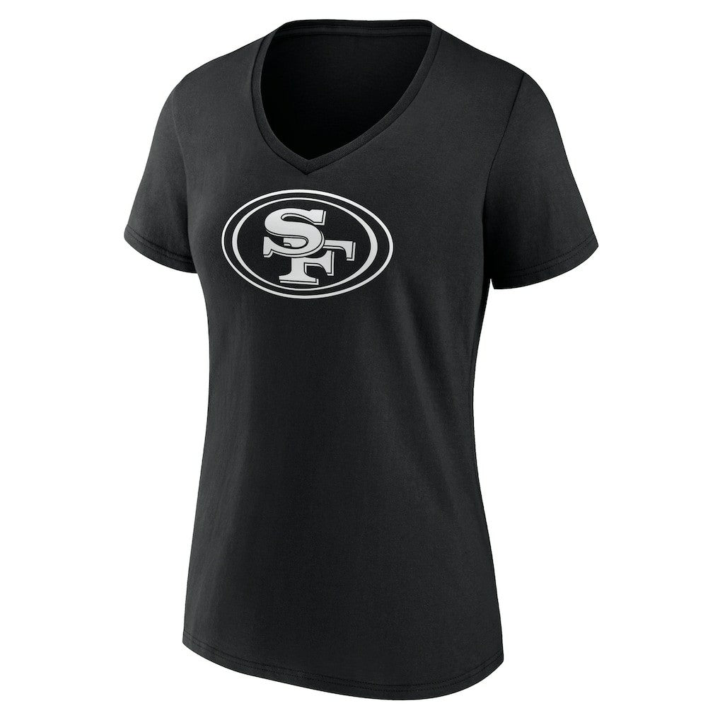 San Francisco 49ers  Women's Personalized Name & Number Monochrome V-Neck T-Shirt