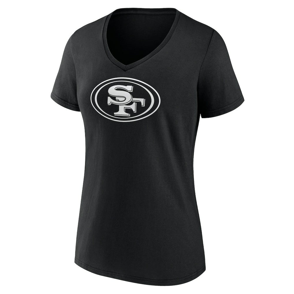 San Francisco 49ers  Women's Personalized Name & Number Monochrome V-Neck T-Shirt