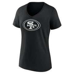 San Francisco 49ers  Women's Personalized Name & Number Monochrome V-Neck T-Shirt