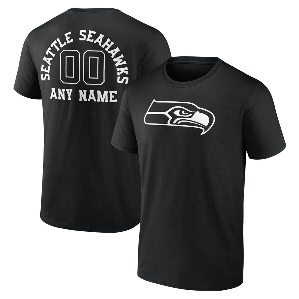 Seattle Seahawks  Personalized Name & Number Monochrome T-Shirt