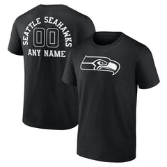 Seattle Seahawks  Personalized Name & Number Monochrome T-Shirt