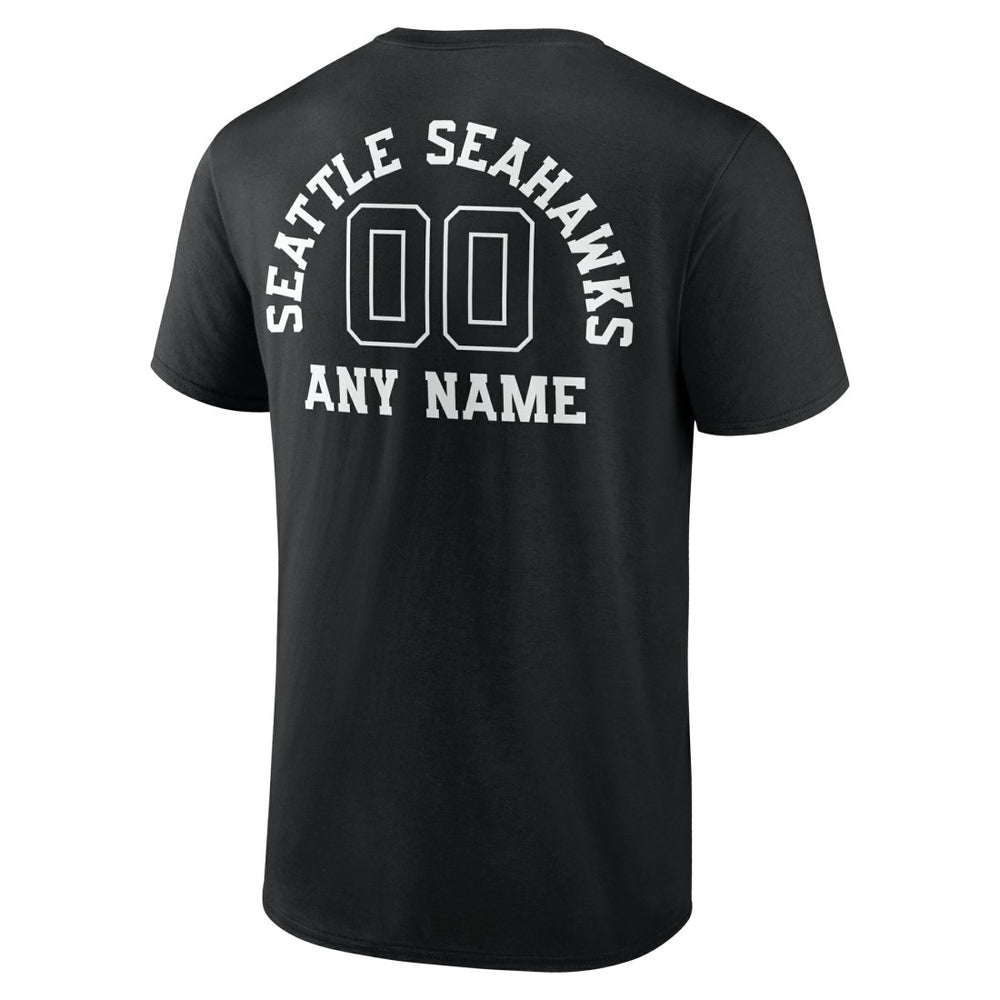 Seattle Seahawks  Personalized Name & Number Monochrome T-Shirt