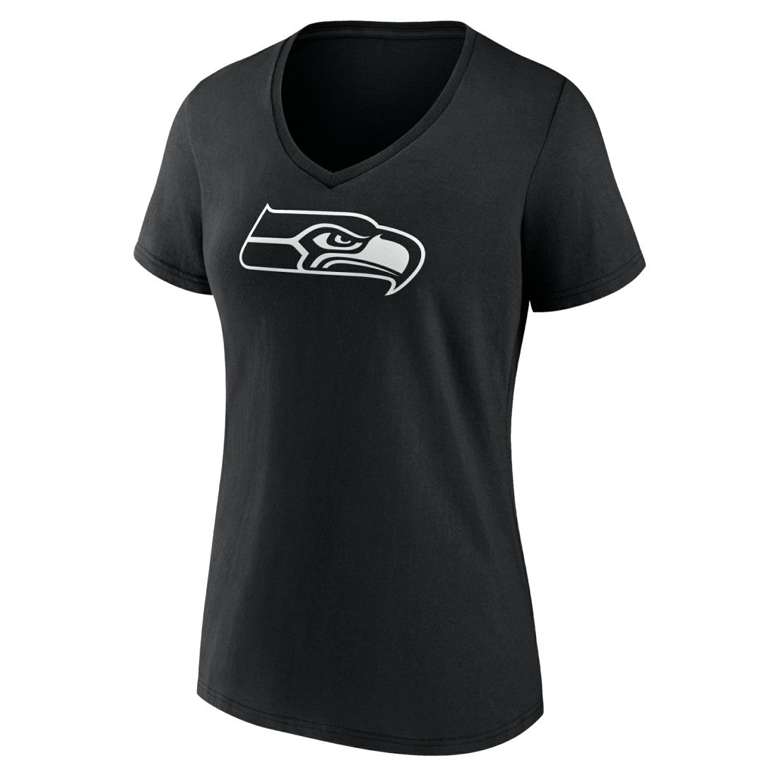 Seattle Seahawks  Women's Personalized Name & Number Monochrome V-Neck T-Shirt