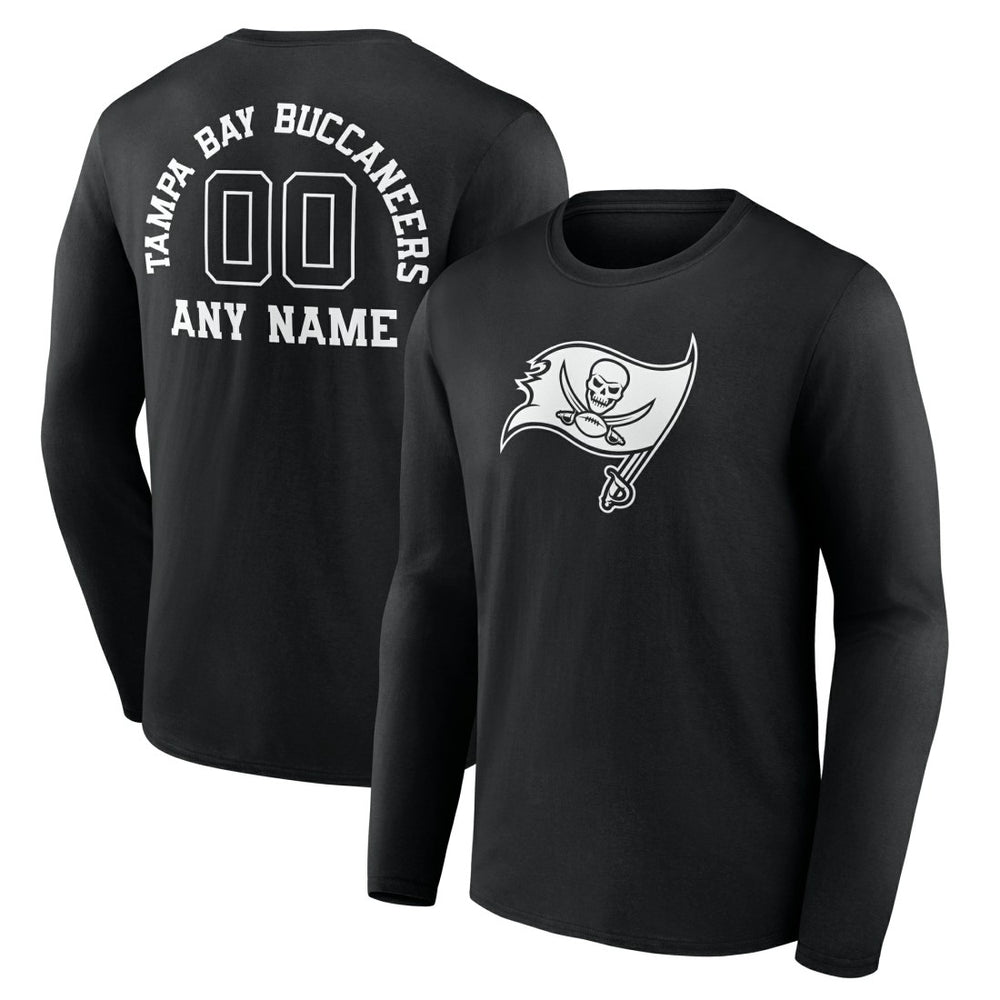 Tampa Bay Buccaneers  Personalized Name & Number Monochrome Long Sleeve T-Shirt