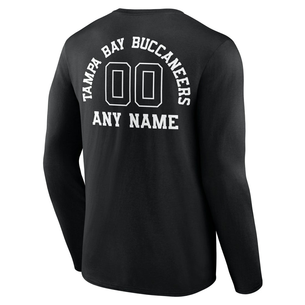 Tampa Bay Buccaneers  Personalized Name & Number Monochrome Long Sleeve T-Shirt