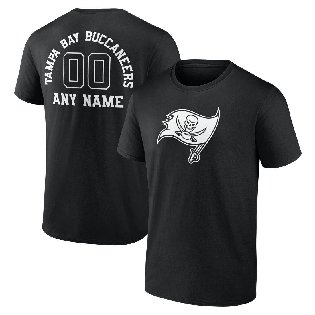 Tampa Bay Buccaneers  Personalized Name & Number Monochrome T-Shirt
