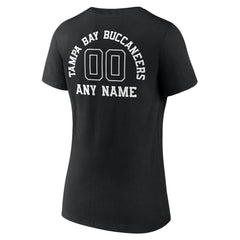 Tampa Bay Buccaneers  Women's Personalized Name & Number Monochrome V-Neck T-Shirt