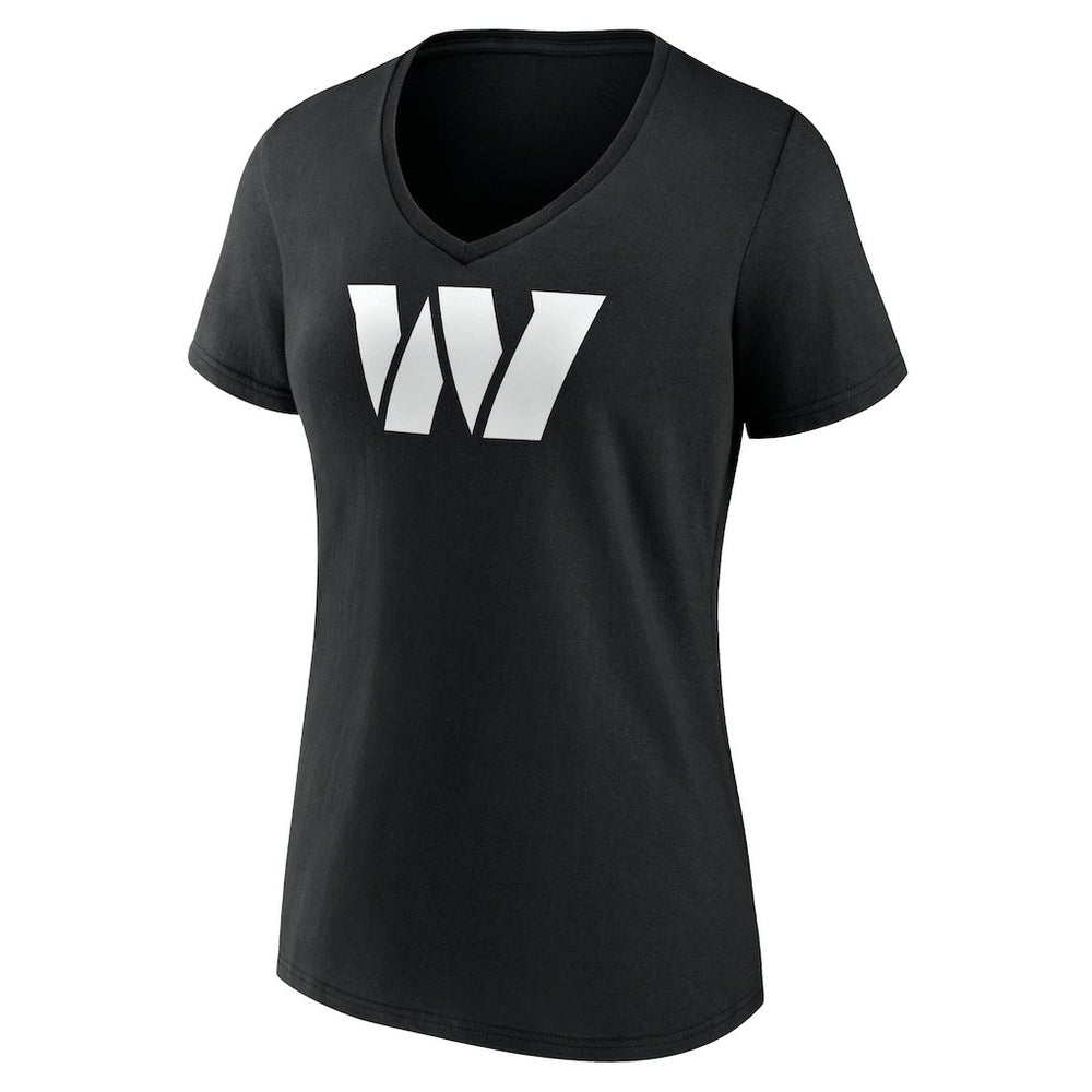 Washington Commanders  Women's Personalized Name & Number Monochrome V-Neck T-Shirt