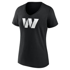 Washington Commanders  Women's Personalized Name & Number Monochrome V-Neck T-Shirt