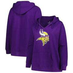 Minnesota Vikings Fanatics Women's Plus Size V-Neck Pullover Hoodie