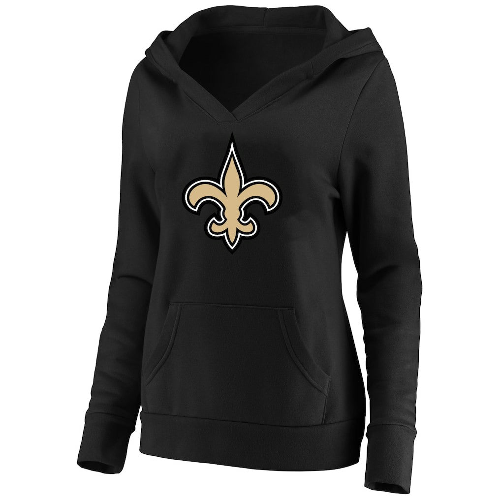 New Orleans Saints Fanatics Women's Plus Size V-Neck Pullover Hoodie