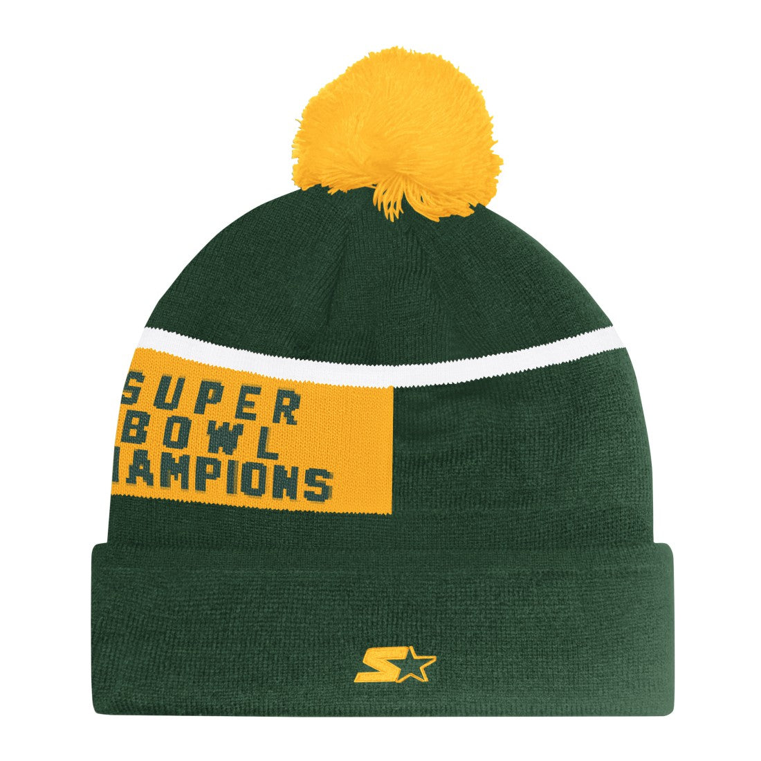 Green Bay Packers  Starter Unisex Chyron Cuffed Knit Hat with Pom