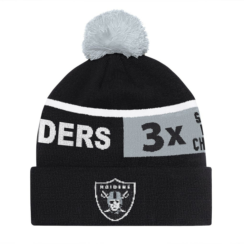 Las Vegas Raiders  Starter Unisex Chyron Cuffed Knit Hat with Pom
