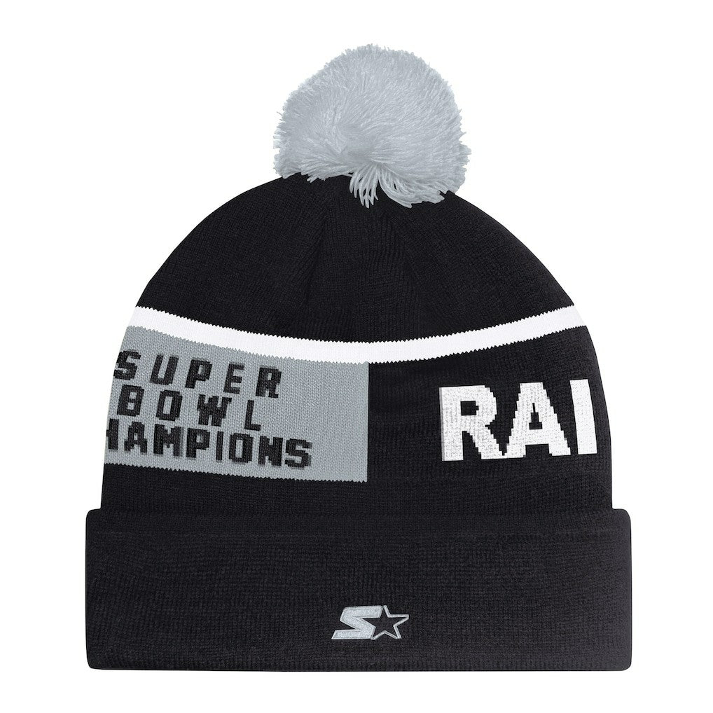 Las Vegas Raiders  Starter Unisex Chyron Cuffed Knit Hat with Pom