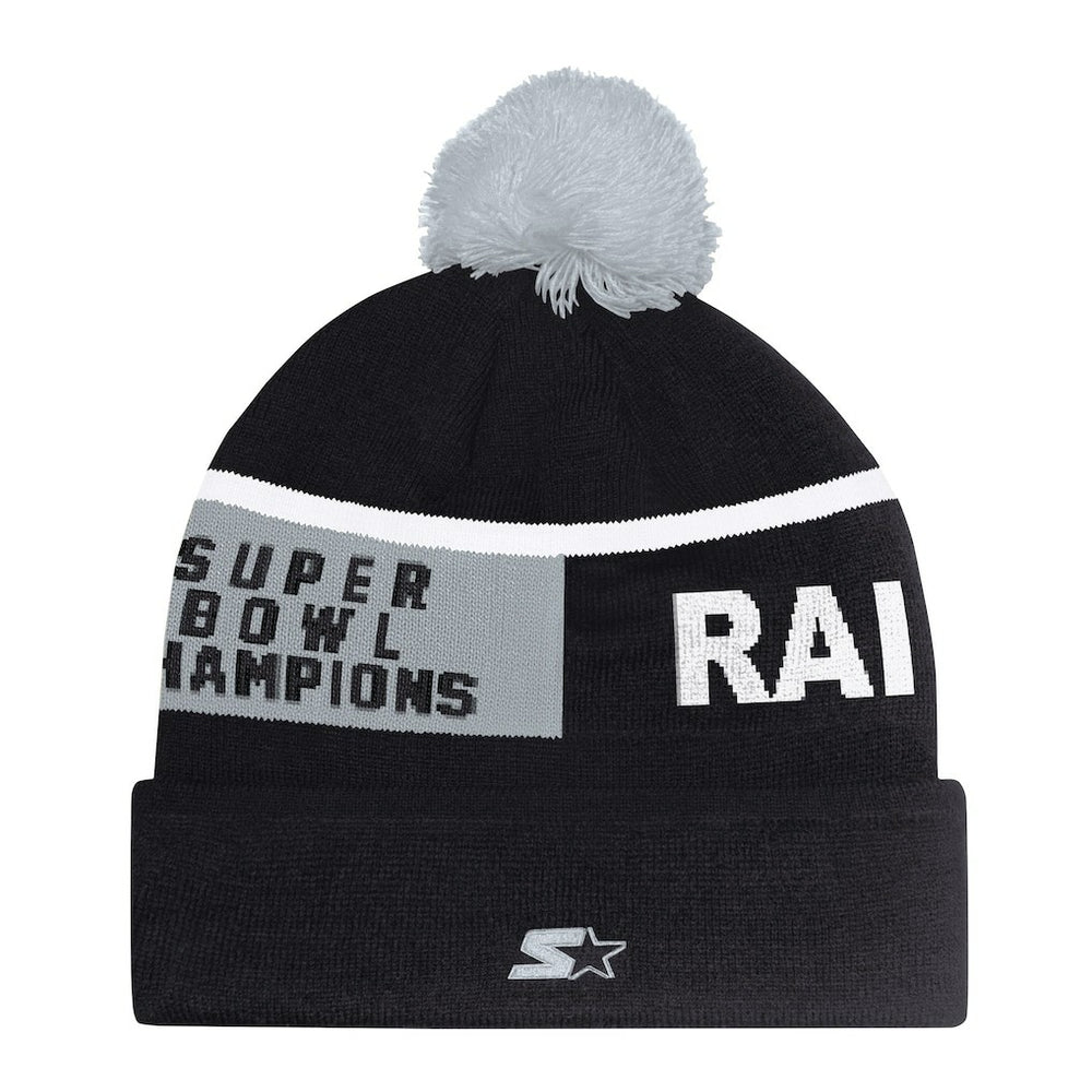 Las Vegas Raiders  Starter Unisex Chyron Cuffed Knit Hat with Pom