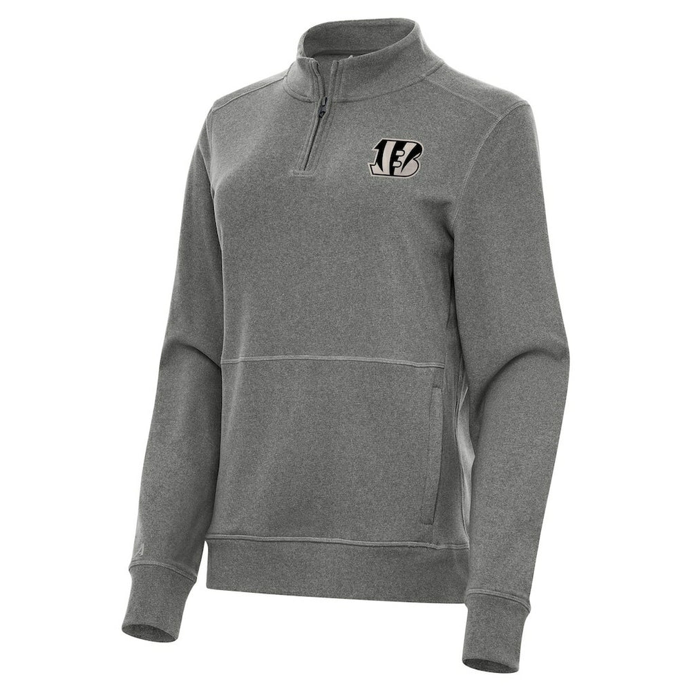 Cincinnati Bengals  Antigua Women's Crush Quarter-Zip Top