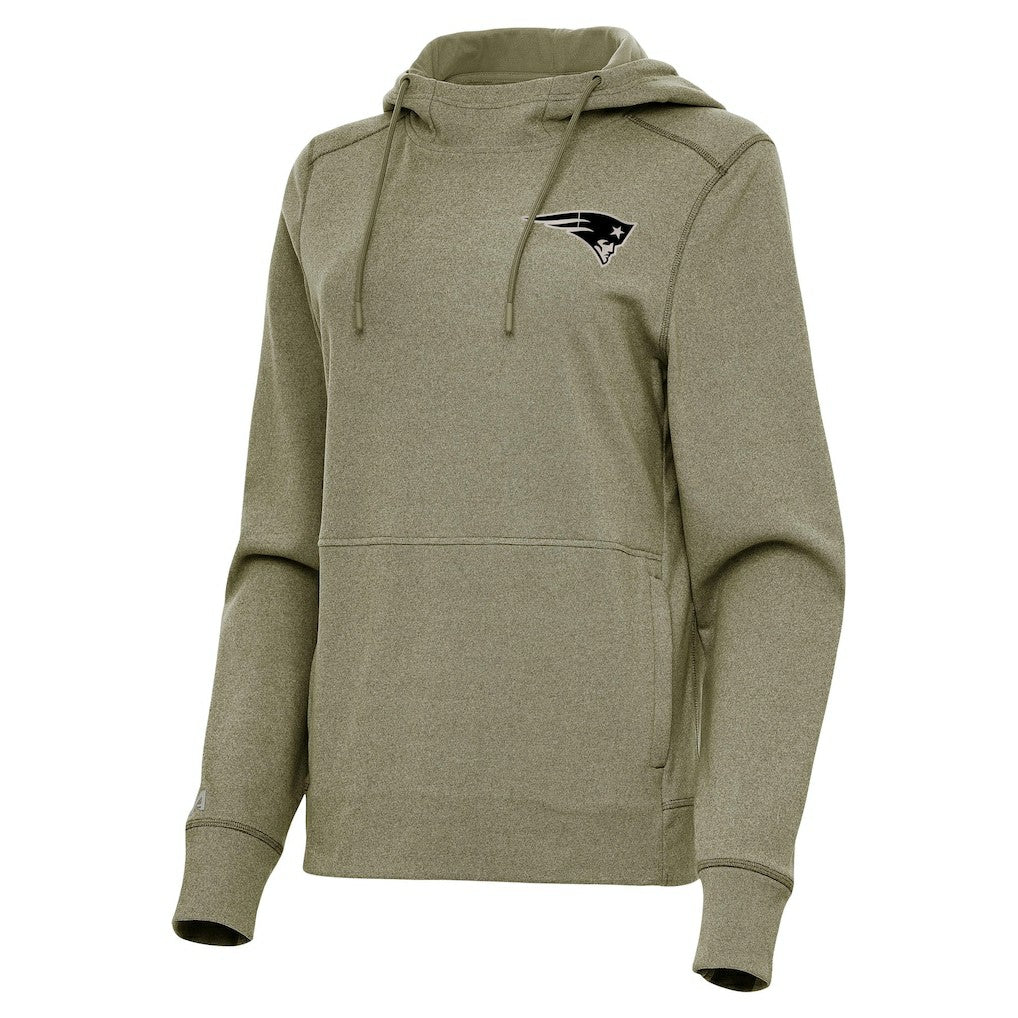 New England Patriots  Antigua Women's Justice Pullover Hoodie