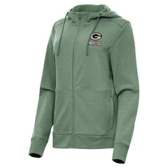 Green Bay Packers  Antigua Women's Seeker Full-Zip Hoodie Jacket