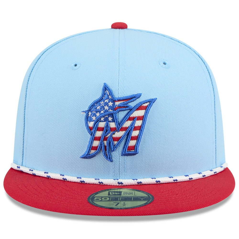 Miami Marlins New Era 2025 Fourth of July 59FIFTY Fitted Hat | MLB Sale
