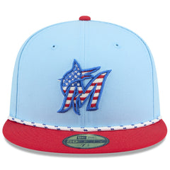Miami Marlins New Era 2025 Fourth of July 59FIFTY Fitted Hat | MLB Sale
