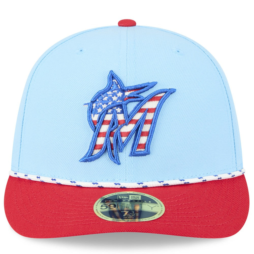 Miami Marlins New Era 2025 Fourth of July Low Profile 59FIFTY Fitted Hat | MLB Near me