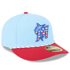 Miami Marlins New Era 2025 Fourth of July Low Profile 59FIFTY Fitted Hat | MLB Near me