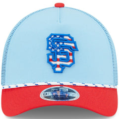 San Francisco Giants New Era 2025 Fourth of July 9FORTY A-Frame M-Crown Adjustable Trucker Hat | MLB US