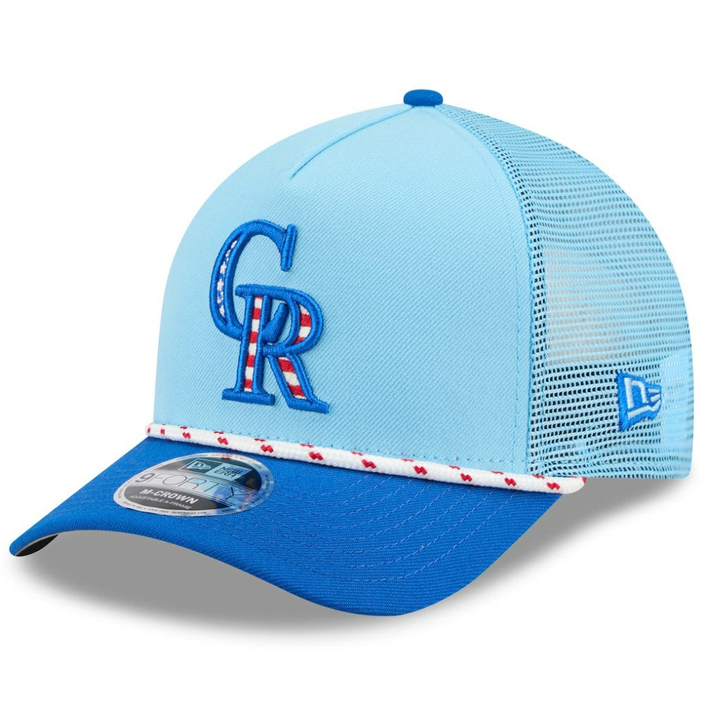 Colorado Rockies New Era 2025 Fourth of July 9FORTY A-Frame M-Crown Adjustable Trucker Hat | MLB Near me