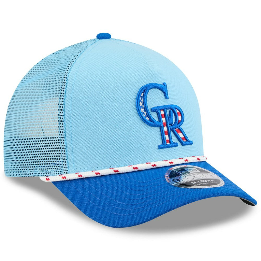 Colorado Rockies New Era 2025 Fourth of July 9FORTY A-Frame M-Crown Adjustable Trucker Hat | MLB Near me