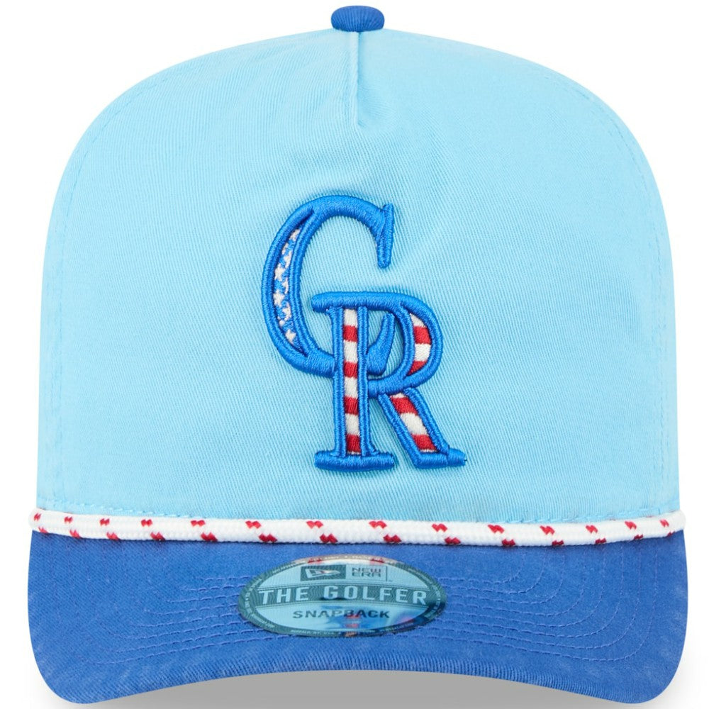Colorado Rockies New Era 2025 Fourth of July Golfer Snapback Hat | MLB Outlet