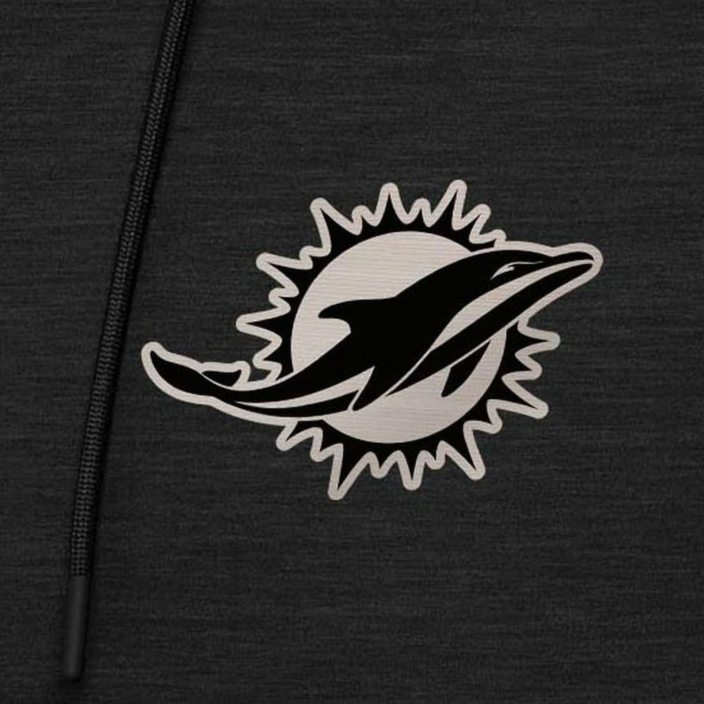 Miami Dolphins  Antigua Spikes Raglan Quarter-Zip Hoodie