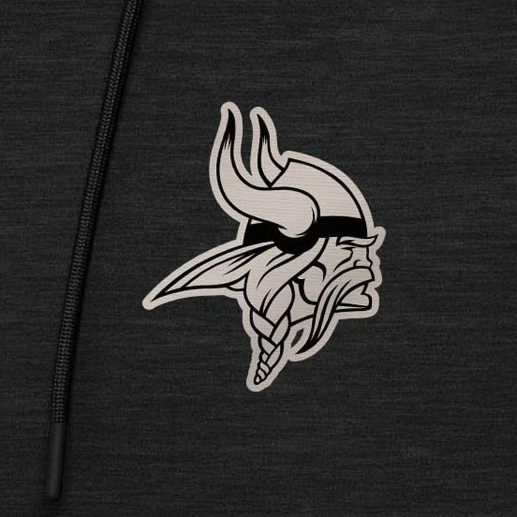 Minnesota Vikings  Antigua Spikes Raglan Quarter-Zip Hoodie
