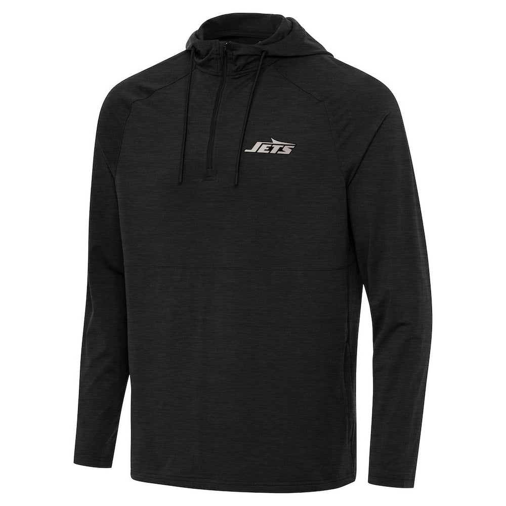 New York Jets  Antigua Spikes Raglan Quarter-Zip Hoodie