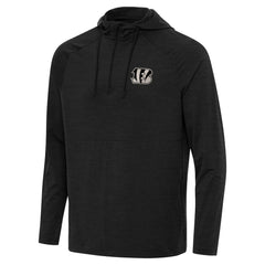 Cincinnati Bengals  Antigua Spikes Raglan Quarter-Zip Hoodie