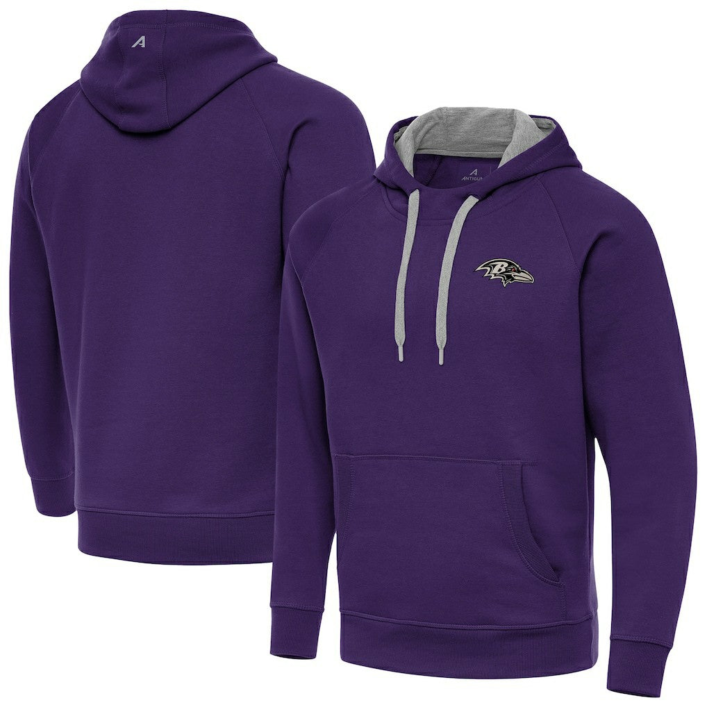 Baltimore Ravens  Antigua Brushed Carbon Victory Pullover Hoodie