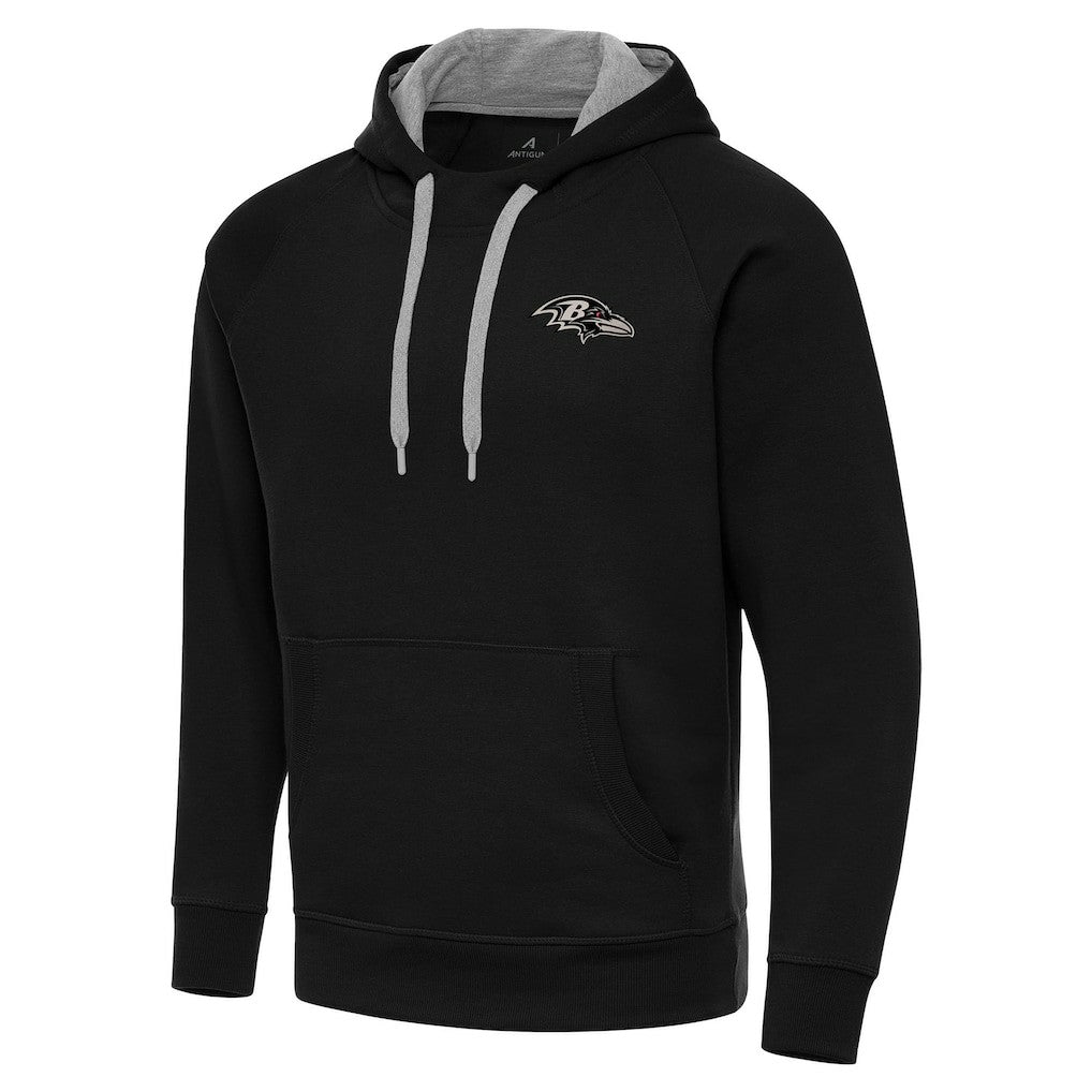 Baltimore Ravens  Antigua Brushed Carbon Victory Pullover Hoodie