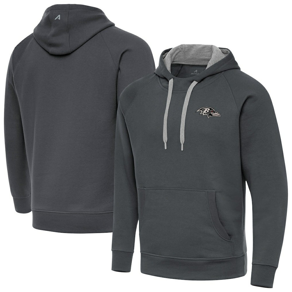 Baltimore Ravens  Antigua Brushed Carbon Victory Pullover Hoodie