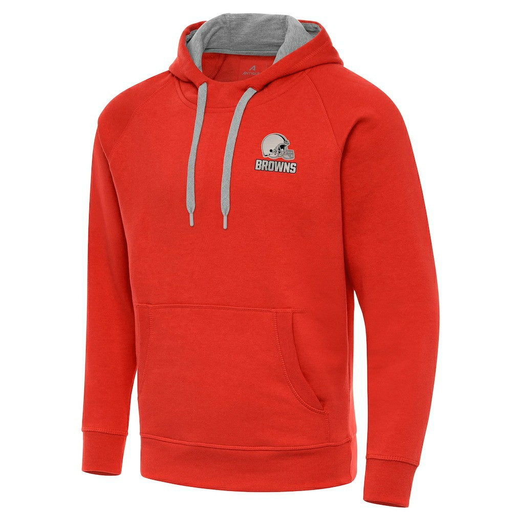 Cleveland Browns  Antigua Brushed Carbon Victory Pullover Hoodie