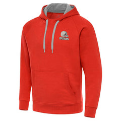 Cleveland Browns  Antigua Brushed Carbon Victory Pullover Hoodie