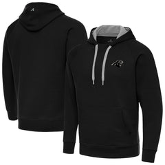 Carolina Panthers  Antigua Brushed Carbon Victory Pullover Hoodie