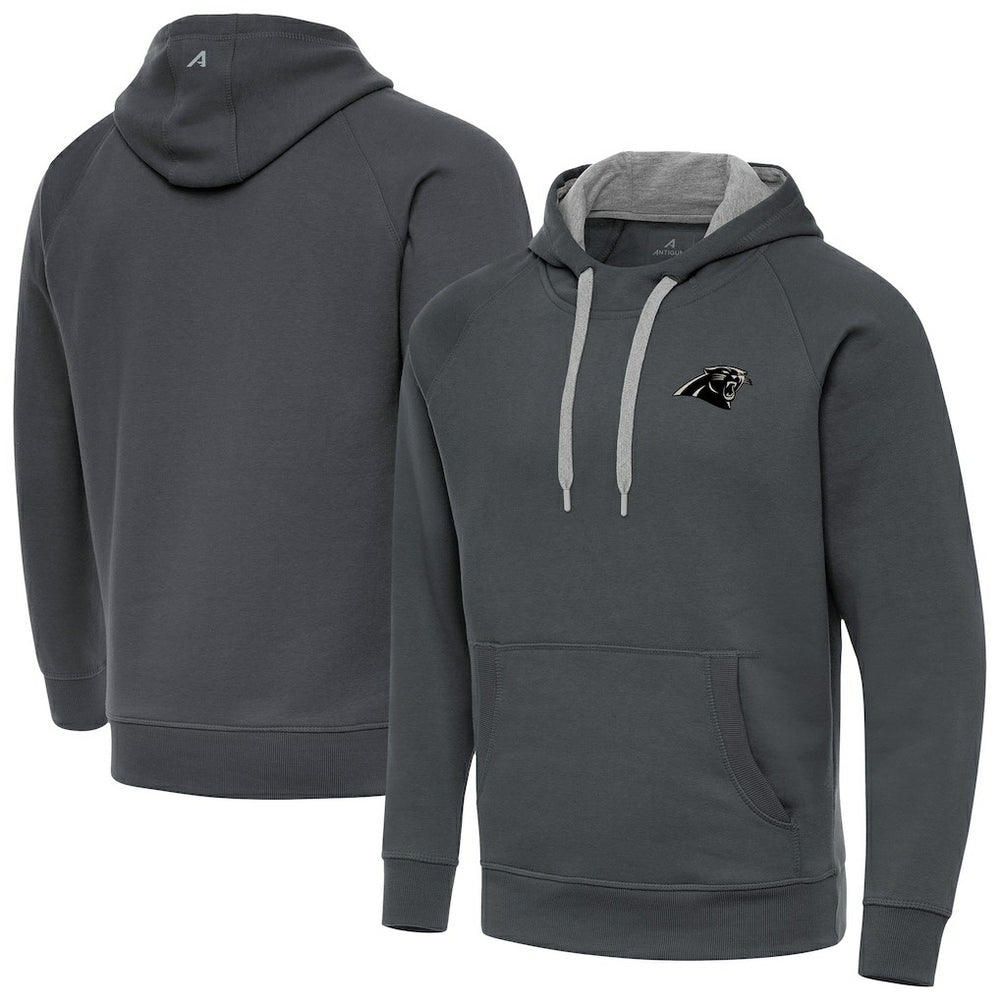 Carolina Panthers  Antigua Brushed Carbon Victory Pullover Hoodie