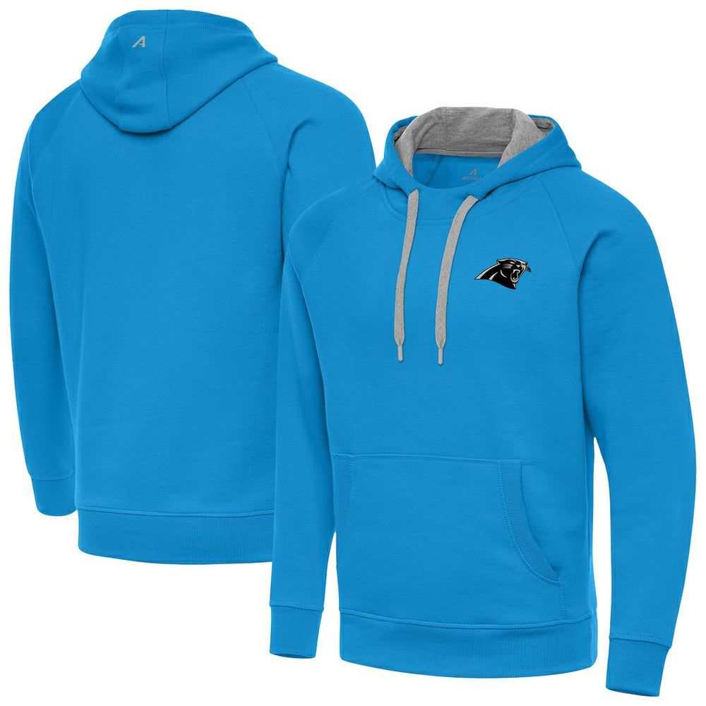 Carolina Panthers  Antigua Brushed Carbon Victory Pullover Hoodie