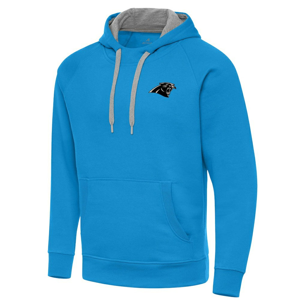 Carolina Panthers  Antigua Brushed Carbon Victory Pullover Hoodie